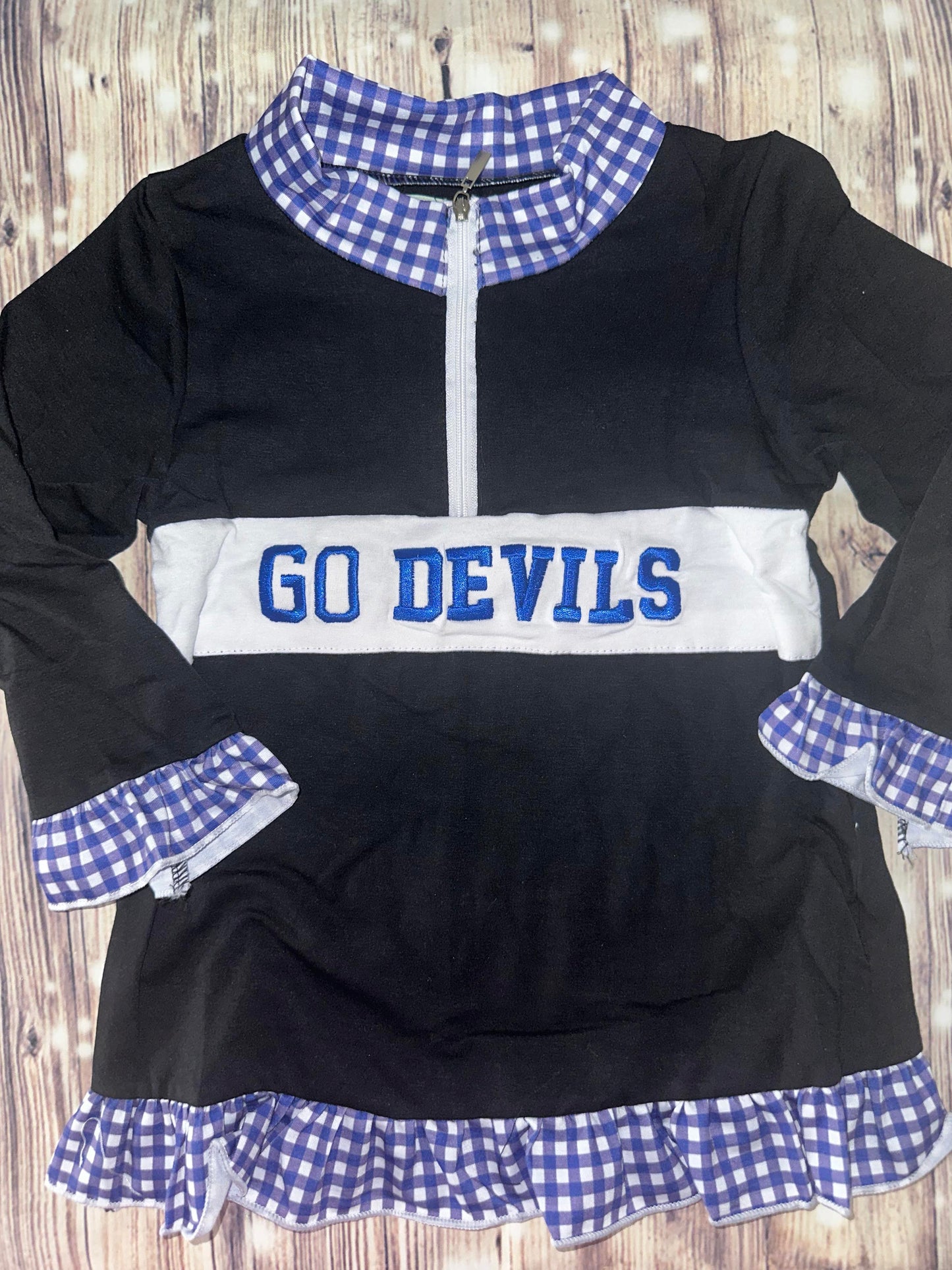 GO DEVILS RUFFLE PULLOVER - ON HAND