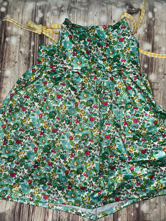 GREEN/ YELLOW FLORAL DRESS - ON HAND